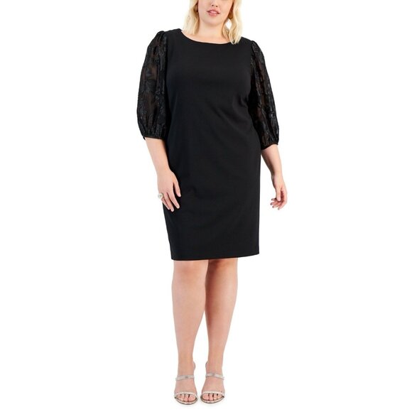 New Connected Apparel Plus Size 20W Shimmer Cocktail Party Midi Dress NWT - Picture 1 of 7